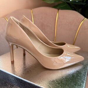 Pre-Loved: Jean Ardor Classic Nude 3.25" Patent Pumps [Size 6.5]